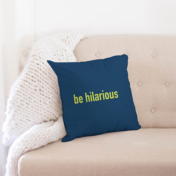 be hilarious navy blue pillow shop hilarious hound